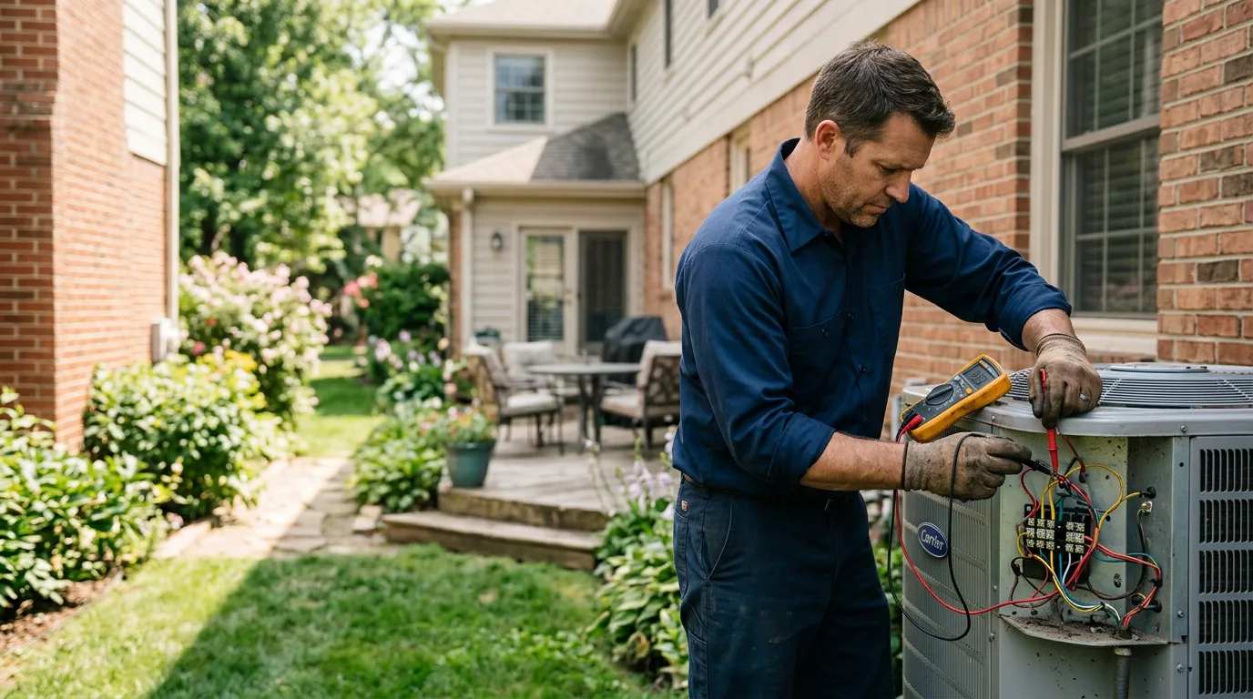 HVAC technician working near Winnsboro, LA